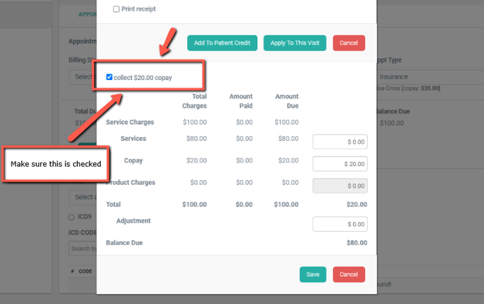 How to Add or Change a Copay